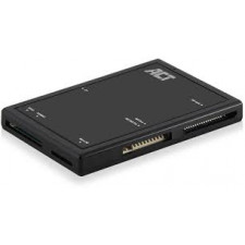 ACT AC6375 USB 3.2 cardreader, SD/micro SD, USB-C of USB-A, zwart